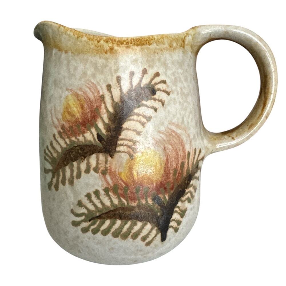 Vintage Chatham Pottery Thistle Floral Jug Pitcher